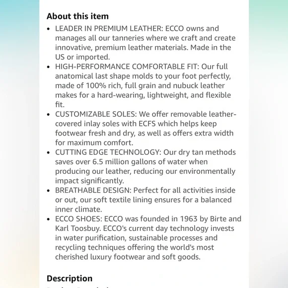 ECCO Men's Navy Leather Sneakers - Picture 9 of 9